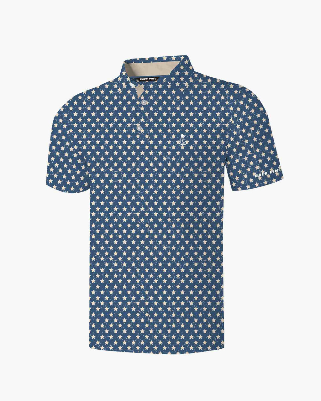 Vintage Star Print Patriot Polo