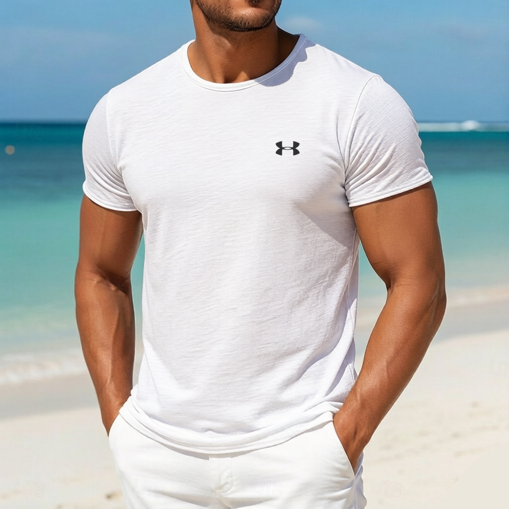 Men's Classic Versatile Cotton Linen Crew Neck T-Shirt