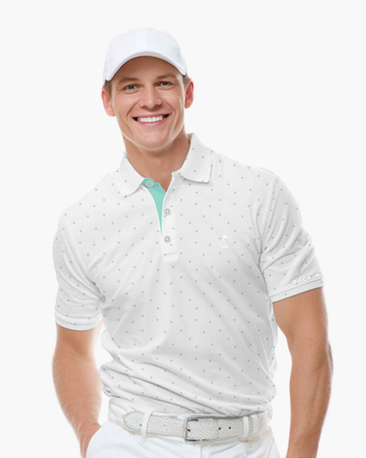 Mint Ditsy Polo