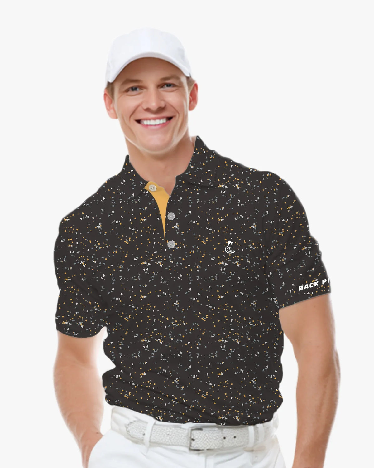 Charcoal Confetti Polo