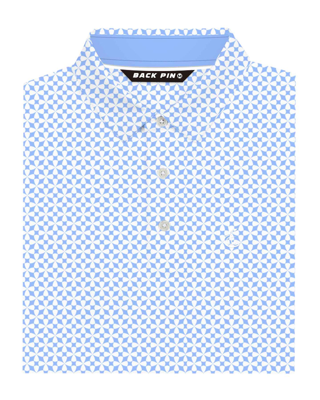 Blue Lucky Petal Polo