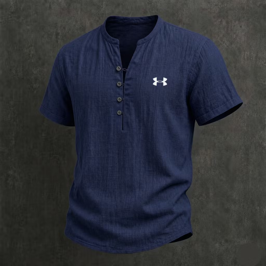 Men's Cotton Linen Vintage Breathable Casual Solid Color Button Down Shirt