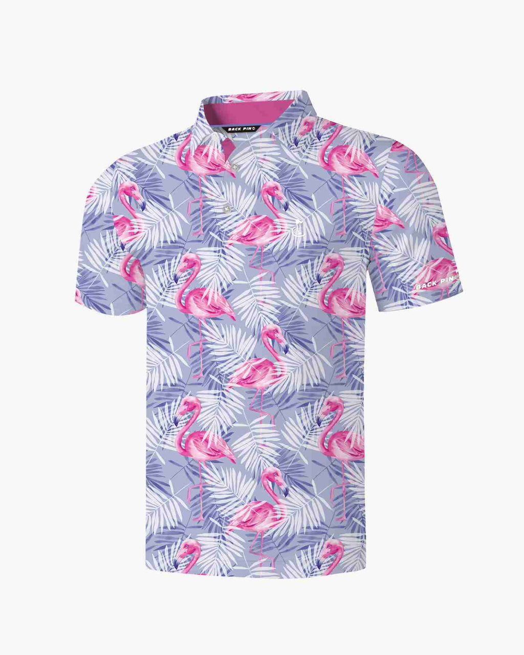 Lavender Tropic Flamingo Polo