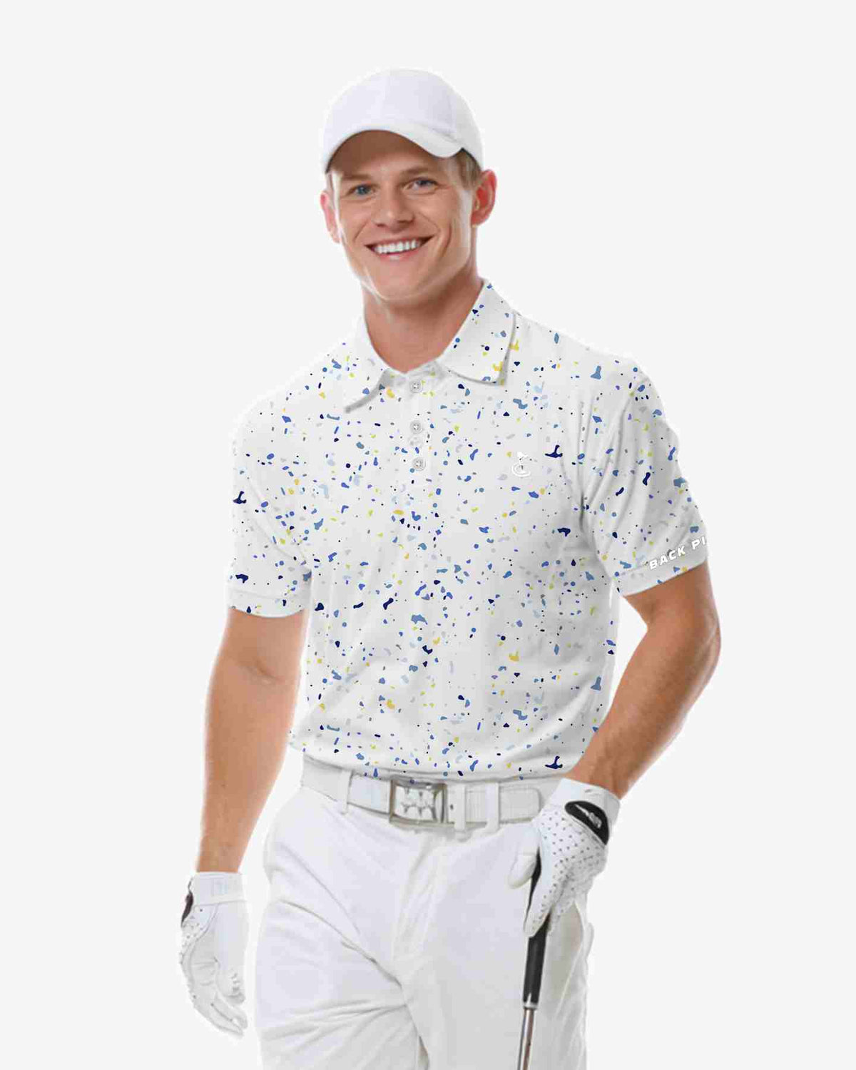 Seaside Tiny Ink Dot Polo