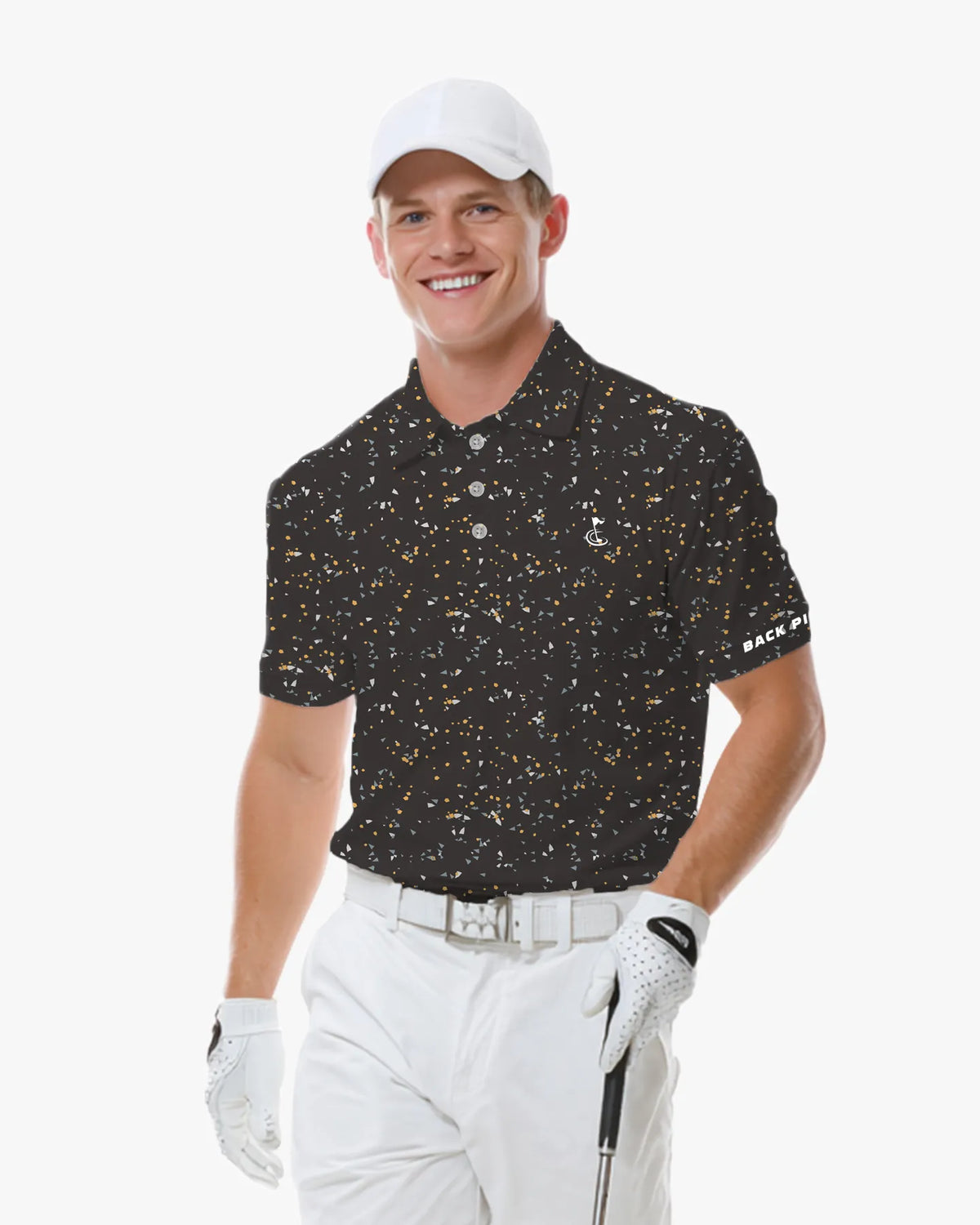 Charcoal Confetti Polo