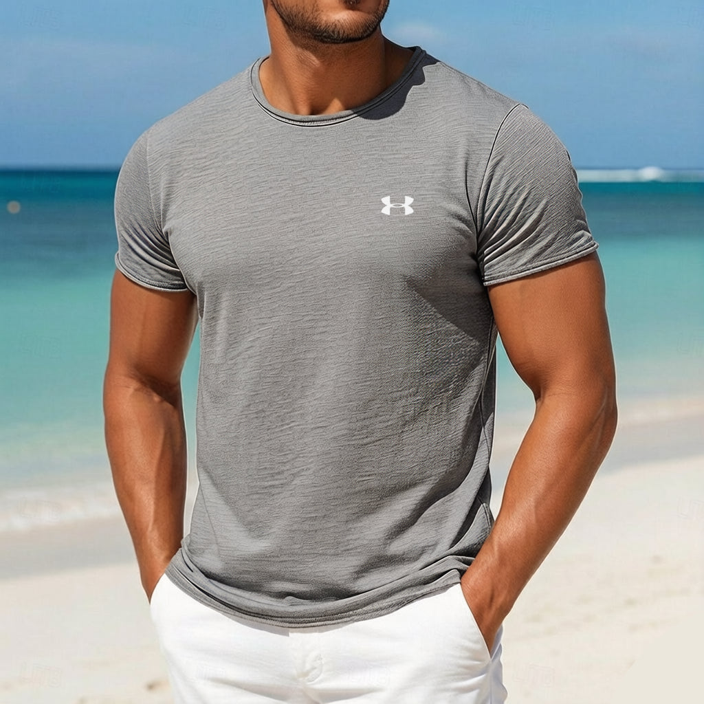 Men's Classic Versatile Cotton Linen Crew Neck T-Shirt