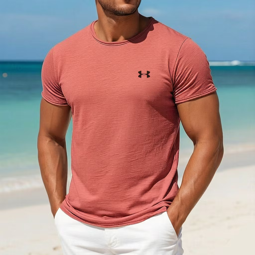 Men's Classic Versatile Cotton Linen Crew Neck T-Shirt