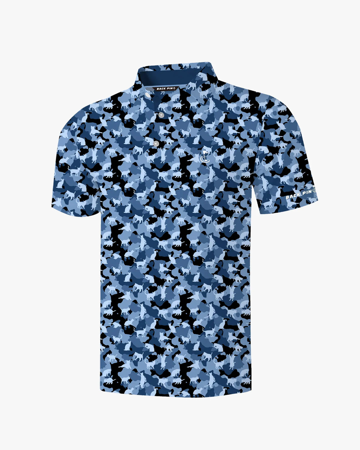 Midnight Cat Camo Polo