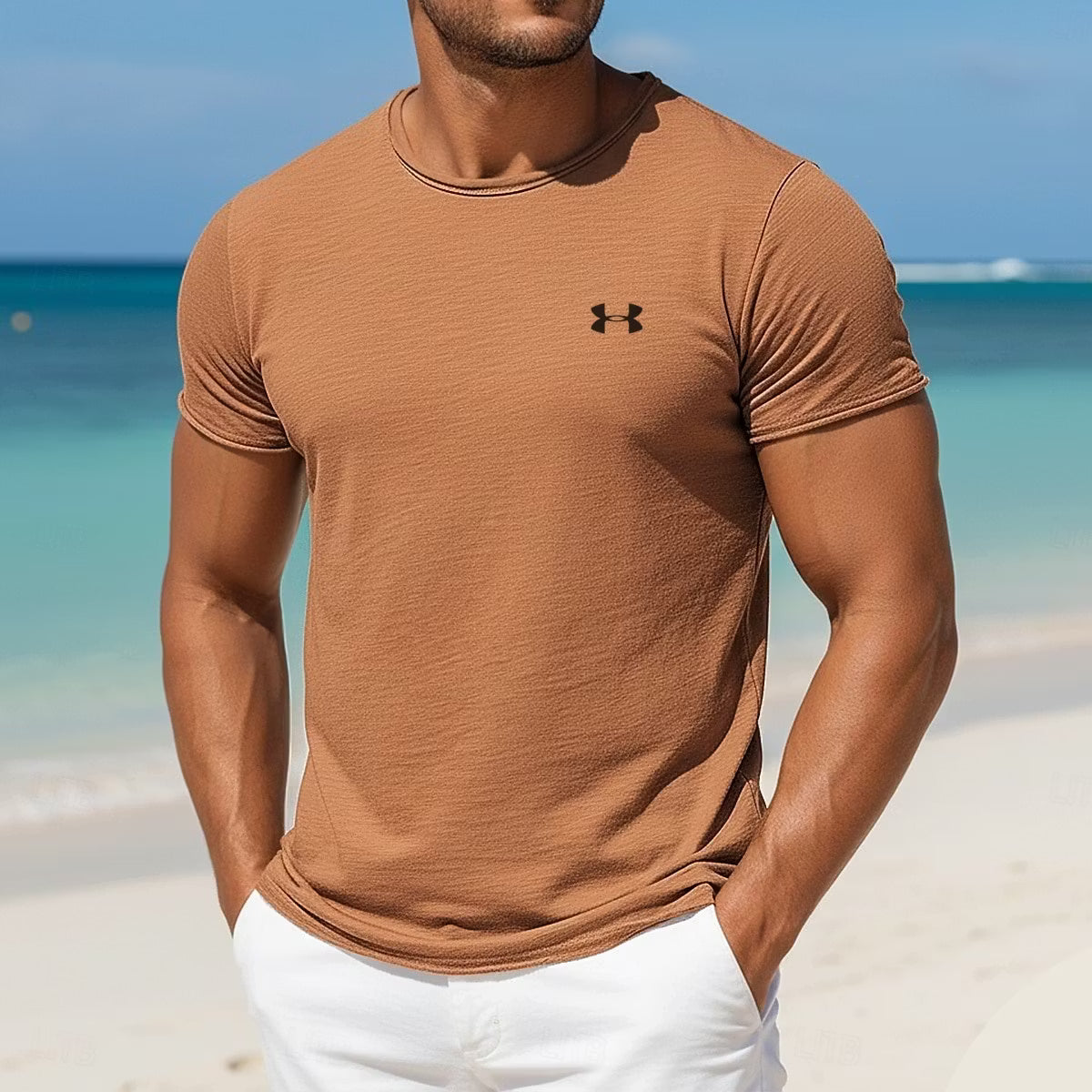 Men's Classic Versatile Cotton Linen Crew Neck T-Shirt