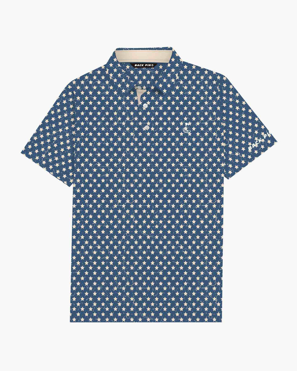 Vintage Star Print Patriot Polo