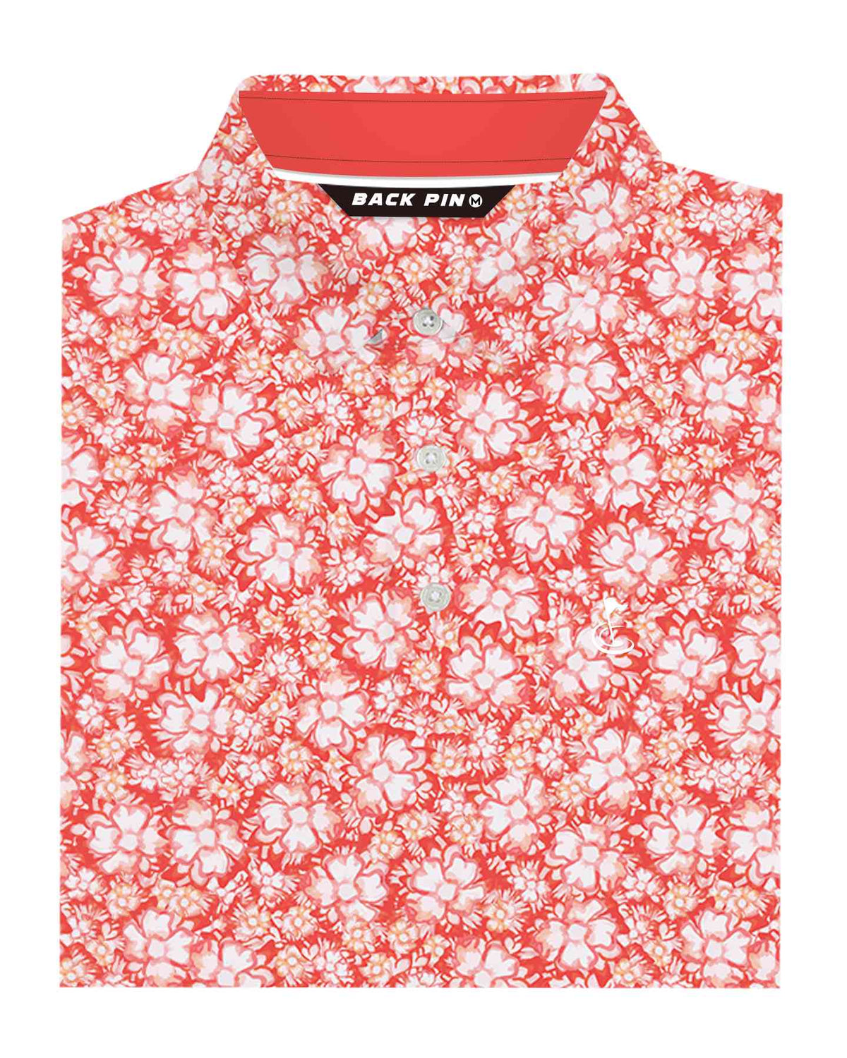 Sunset Hibiscus Polo