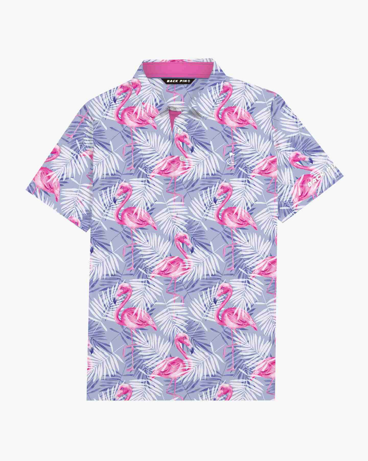 Lavender Tropic Flamingo Polo