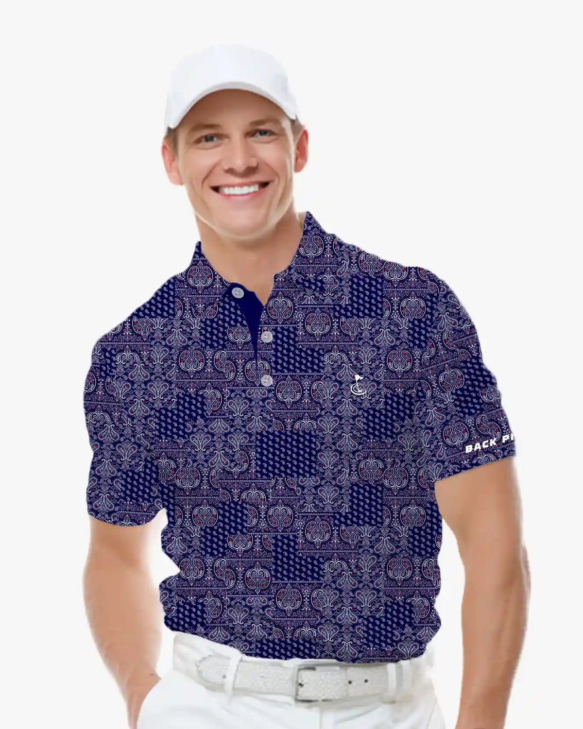 Midnight Paisley Polo