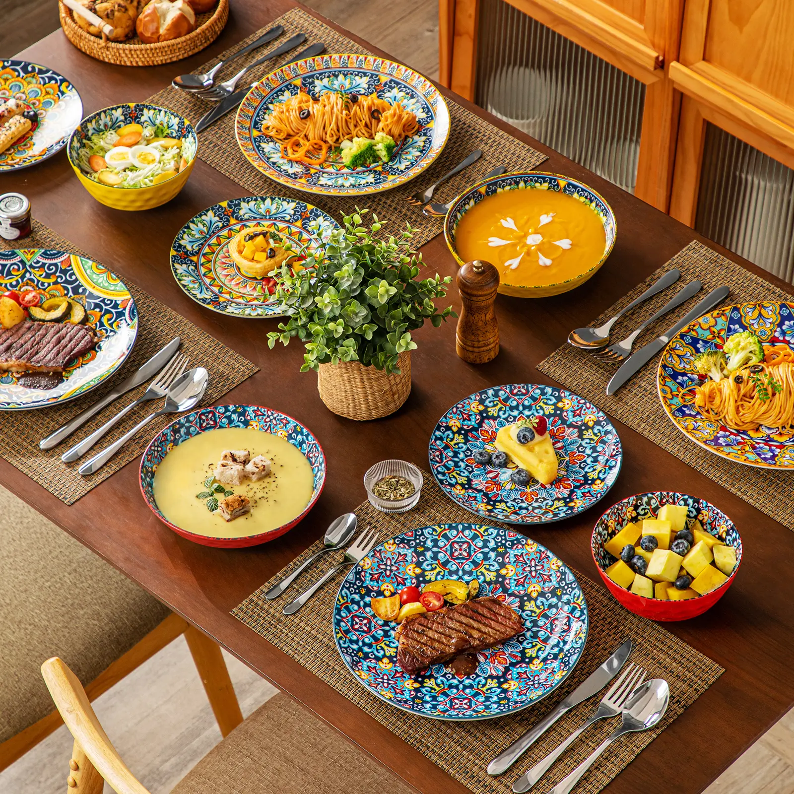 Microwave and dishwasher china cutlery set - Image 11