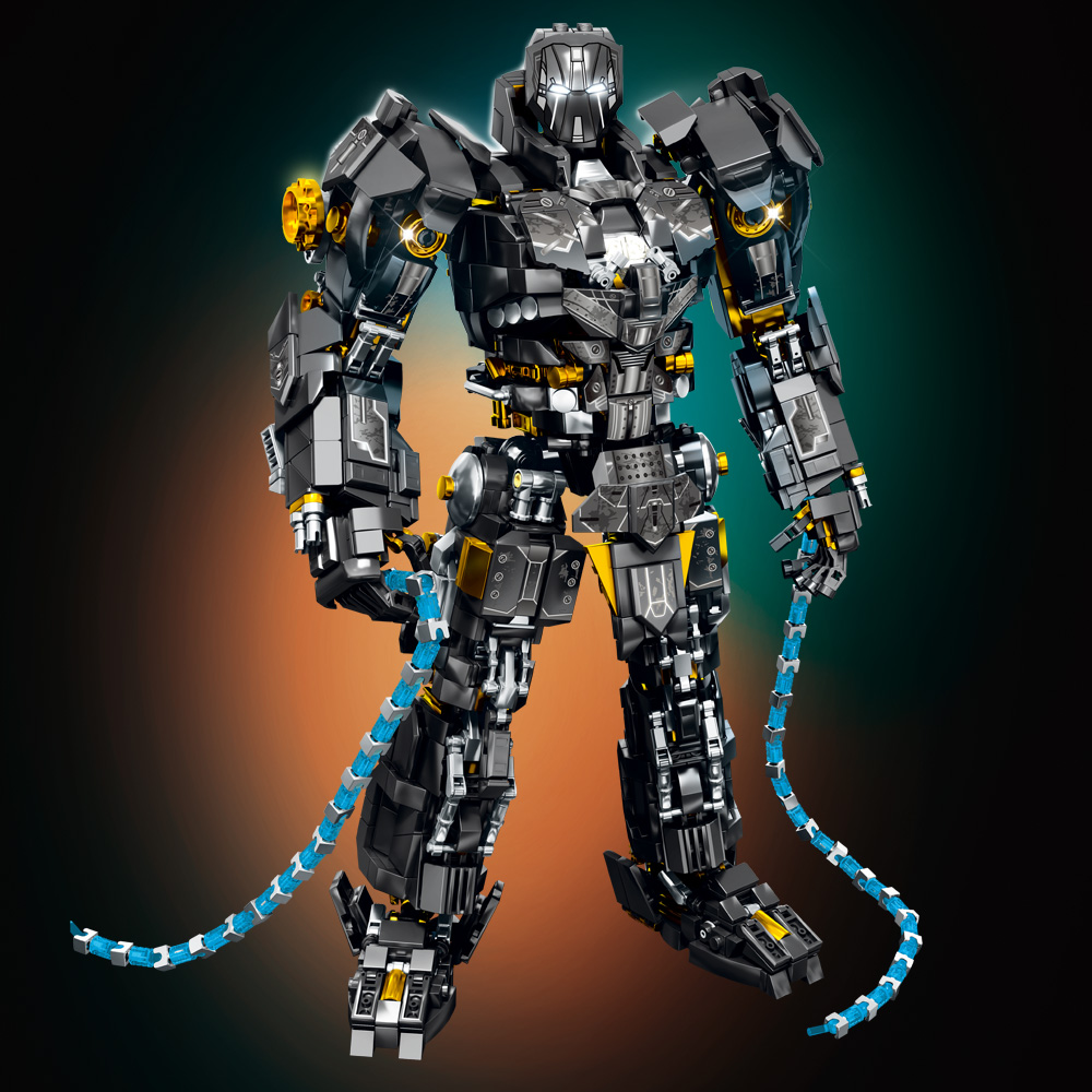 Mesiondy Obsidian Enforcer Mech Building Kit – 2362 PCS Premium Brick System | Energy Whip Effects | Light-Up Reactor Details - Image 5