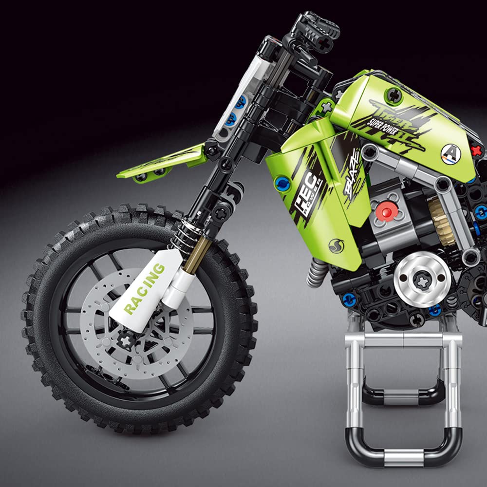 Mesiondy Championship Off-Road Dirt Bike Building Kit – 476 PCS Premium Brick System | Motocross Racing Model | Number 33 Livery - Image 8