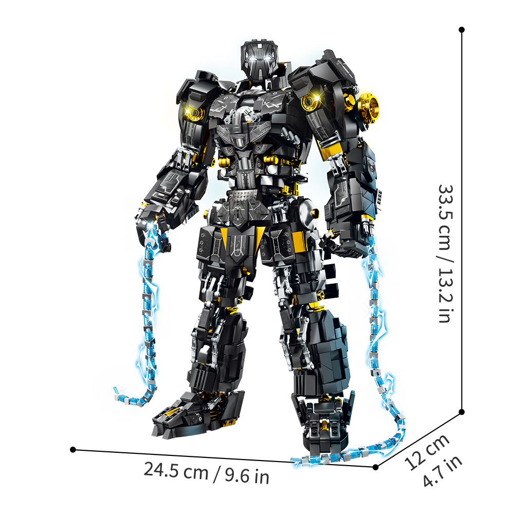 Mesiondy Obsidian Enforcer Mech Building Kit – 2362 PCS Premium Brick System | Energy Whip Effects | Light-Up Reactor Details - Image 2