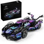 Mesiondy Cyberpunk V12 Hypercar Building Kit – 1039 PCS Premium Brick System | Italian Supercar Technic Model | Scissor Door & Active Wing Detail