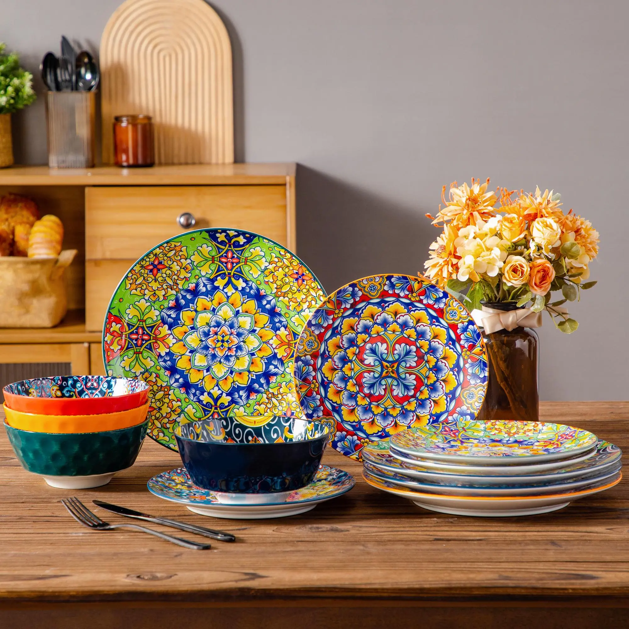 Microwave and dishwasher china cutlery set - Image 12