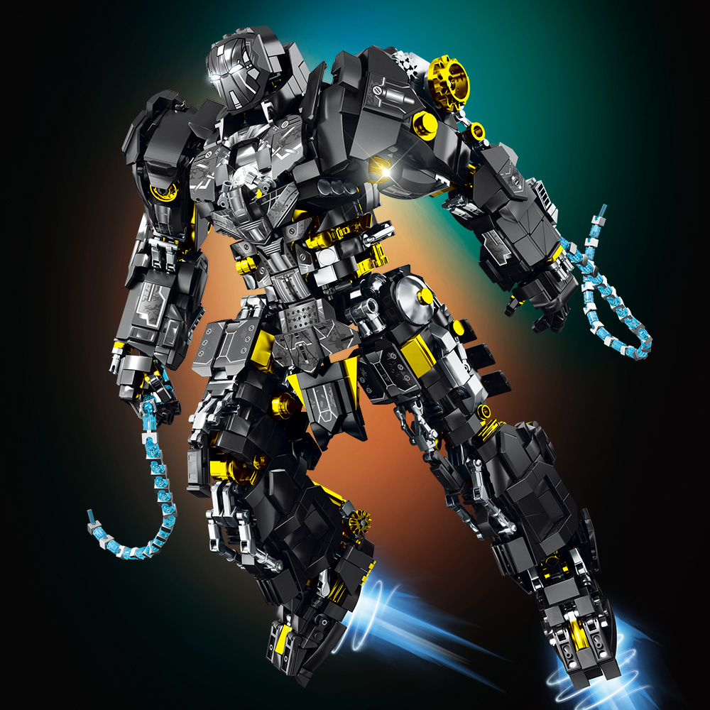 Mesiondy Obsidian Enforcer Mech Building Kit – 2362 PCS Premium Brick System | Energy Whip Effects | Light-Up Reactor Details - Image 6