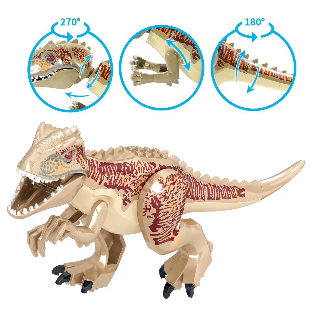 Mesiondy Prehistoric Apex Predator Expedition Building Set – 546 PCS Premium Brick System | Dino Transport Truck, Watchtower & Dinosaur Figures - Image 4